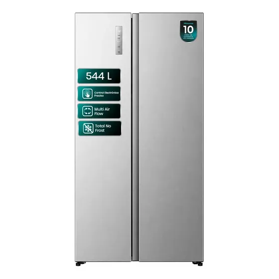 Hisense Side By Side RS3P558NECF- Gris Oscuro Incluye: Con Tecnología Inverter)