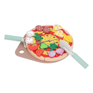 Set Pretend Play Food Set Para Cortar Pizza, Pizza De Madera Set Pretend Play Food Set Para Cortar Pizza, Pizza De Madera