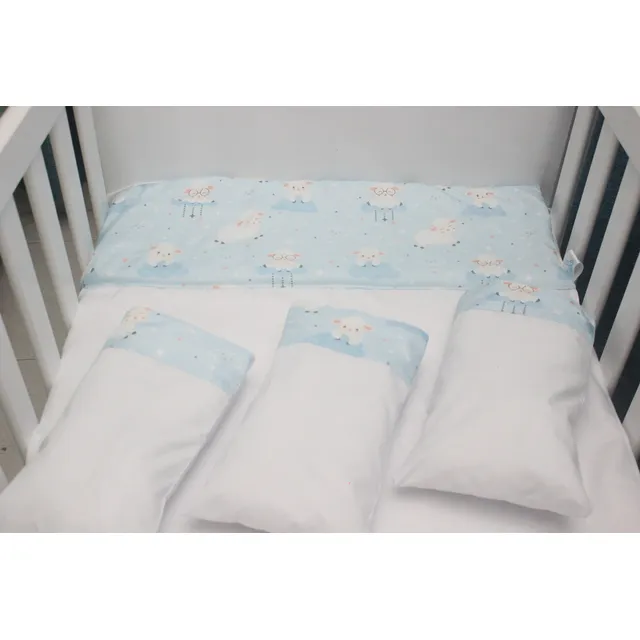 Juego De Sabanas Corral Algodón + 3fundas + 3 Almohadas Bebé