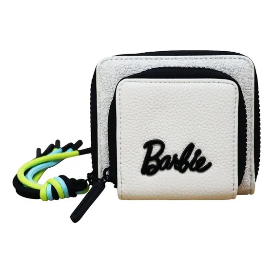 Billetera Barbie Con Cierre Y Asa Blanca