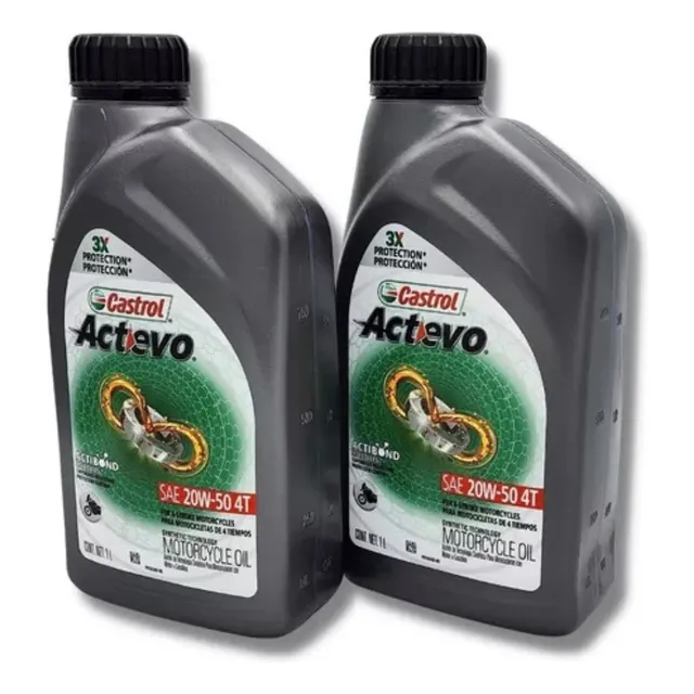 Aceite Castrol Moto 4t Actevo 20w50 Sintetico 2 Litros