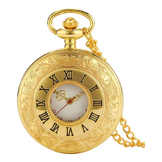 Relógio De Bolso Masculino Steampunk Com Corrente Dourado Relógio De Bolso Masculino Steampunk Com Corrente Dourado