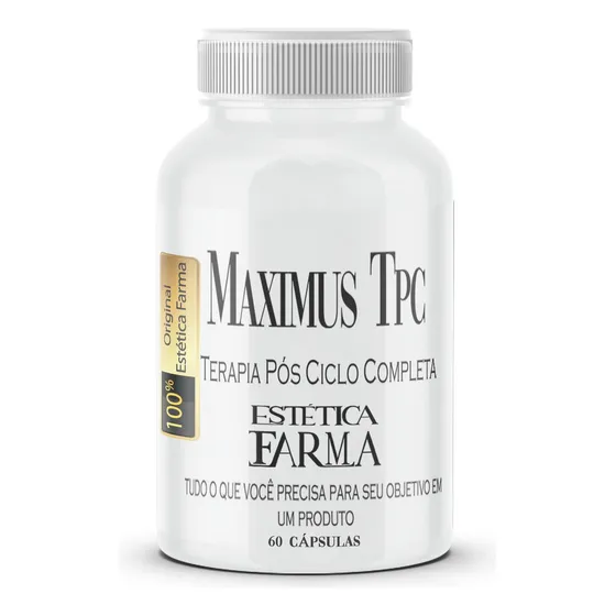 TPC Terapia Pós Ciclo Completa Estética Farma Maximus TPC pote com 60 capsulas sem sabor