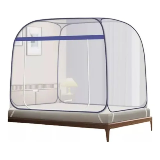 Mosquitera Desplegable Cama Individual Doble Puerta 2*1.5m