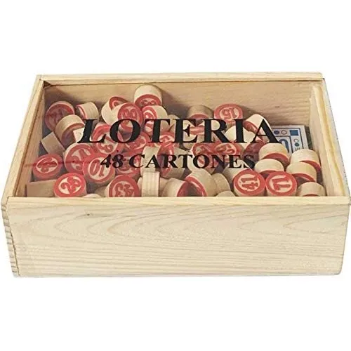 Juego De Mesa Siglo Lotería 90 Fichas En Madera  
