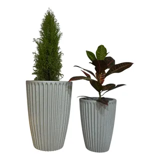 Kit C/2 Vasos Decorativos Para Plantas Jardim Coluna Romana Kit C/2 Vasos Decorativos Para Plantas Jardim Coluna Romana