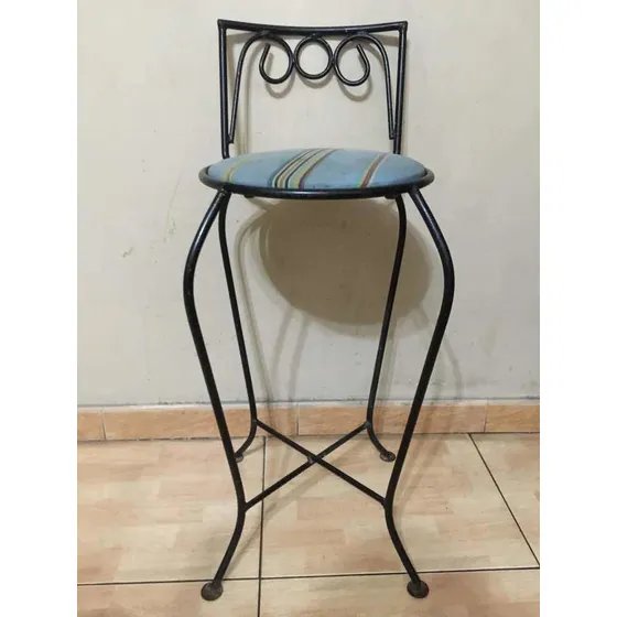 Silla Taburete Banco Alto De Hierro Para Barra Desayunador 