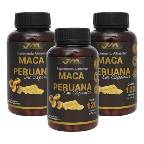 Maca Peruana Pura Original 360 Cápsulas Jmsuplementos 