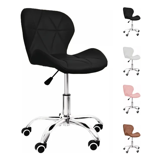 Silla De Oficina Vinipiel Con Rueditas Acolchonada Cómoda