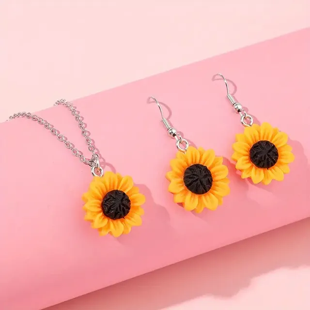 Collar Minimalista Elegante Con Girasol. Aesthetic, Boho