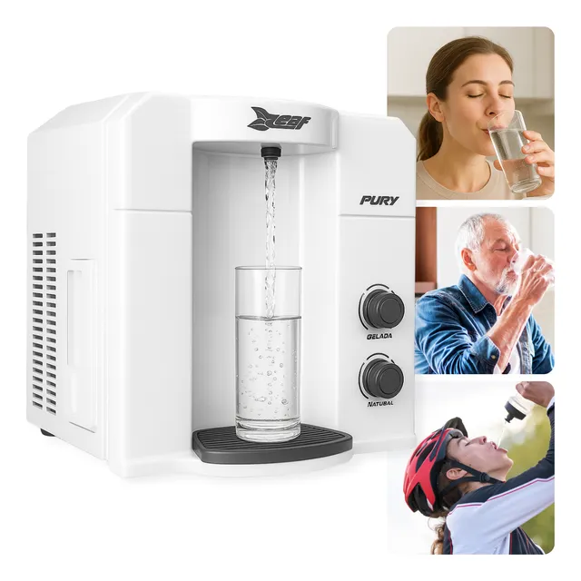 Purificador Filtro De Água Gelado Compressor Pury Leaf