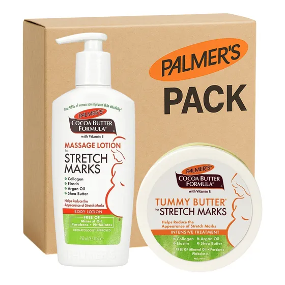 Palmers Crema Estrías Embarazo 250ml + Bálsamo Tummy 125g