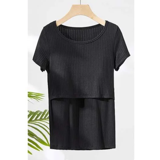 Blusa Básica Para Lactancia Materna