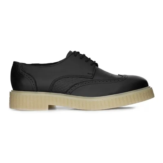 Chatita Cuero Mujer Briganti Zapato Abotinado Goma Mccha3008