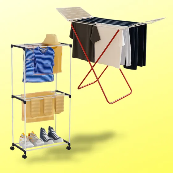 Tender Vertical Organizador + Tender De Ropa Reforzado Plega