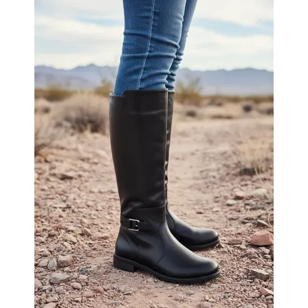 Bota Montaria Mooncity Preto Feminino 72136 Preto Liso 37 Br