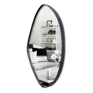 Espelho De Parede Decorativo OrgĂąnico 60x40 Couro Preto Espelho De Parede Decorativo OrgĂąnico 60x40 Couro Preto