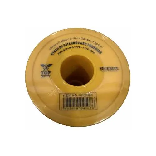 Teflon 3/4 X 15 Metros Amarillo Profesional Paquete De 10