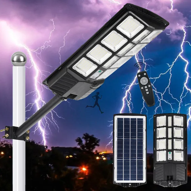 Lámpara Led Solar Exterior Luminaria Suburbanas luz solar exterior 4000w luminaria alumbrado público 20000mah lamparas solares exterior Focos solares Tiempo de iluminación 12-15h