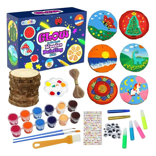 Kit De Pintura De Madera Que Brilla En La Oscuridad