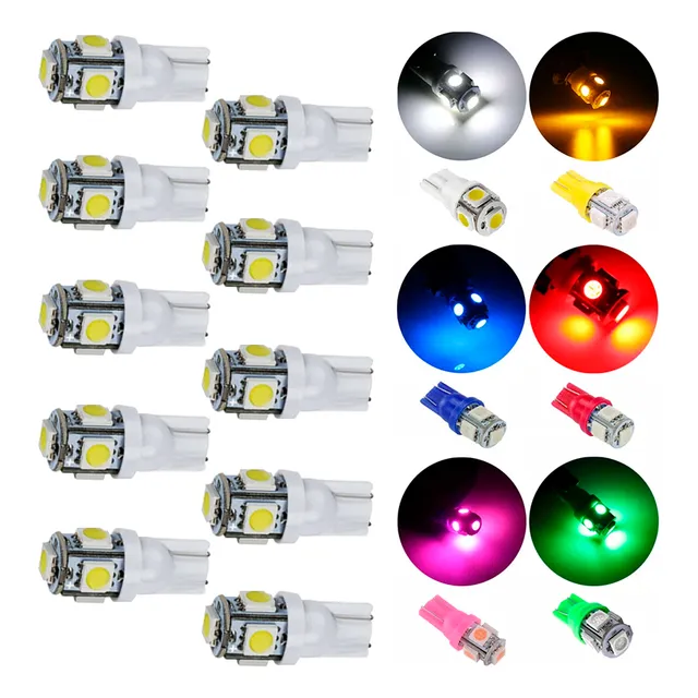 W5w T10 5050 Luces Led Cob Smd Bombillo 12v Muelita - 10unds