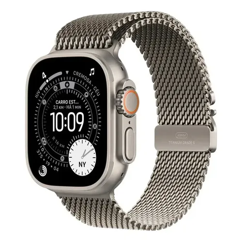 Apple Watch Series 10 GPS + Cellular • Caixa natural de titânio