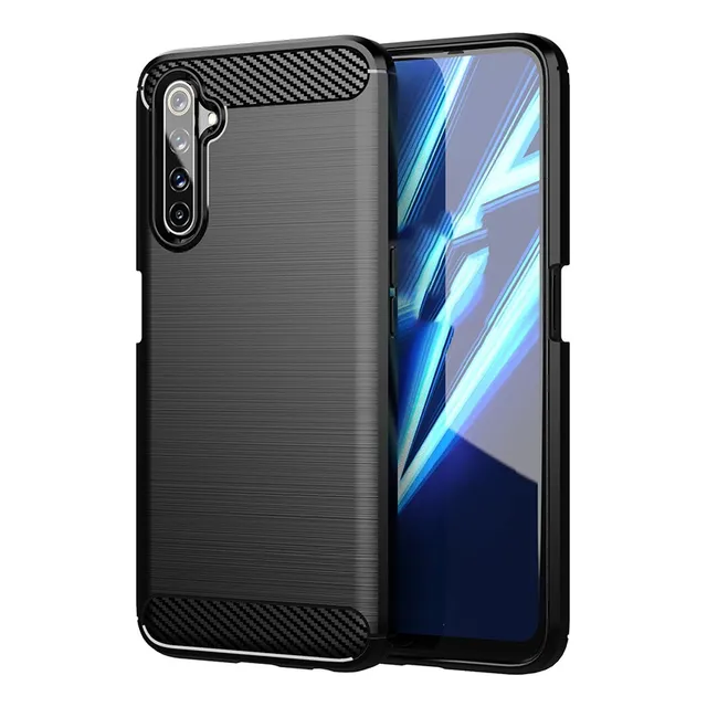 Carcasa Para Realme Todos Los Modelos Acabado Fibra Carbono