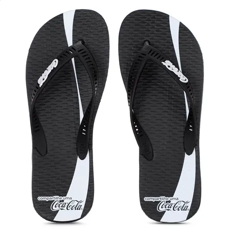 Chinelo Coca-cola Masculino Preto Super Macio