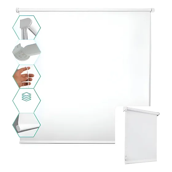 Estándar Roller Blackout Ancho 1.50 X 2.00 Alto Color Blanco
