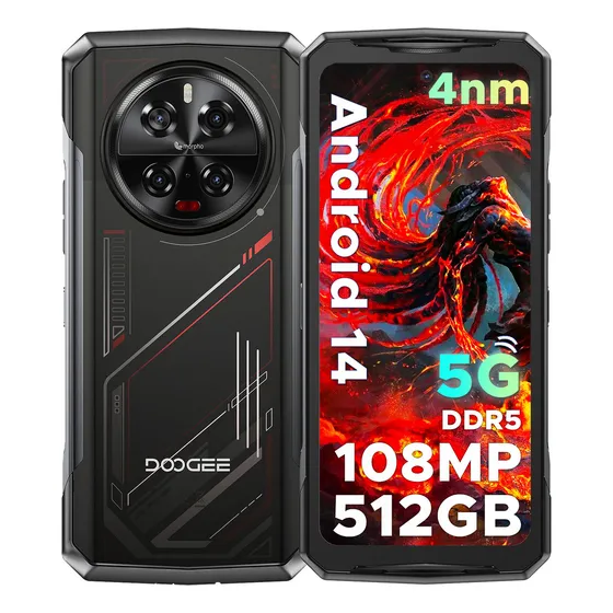Doogee V40 Gamer Celular Barato móvil Irrompible 5G Android 14 32 GB+512 GB 4 nm Octa Core 6.78 FHD+ IPS 120 Hz