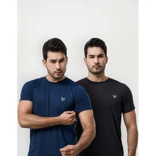 Kit 2 Camisa Camiseta Dry Fit Uvb Térmica Masculina Academia Kit 2 Camisa Camiseta Dry Fit Uvb Térmica Masculina Academia