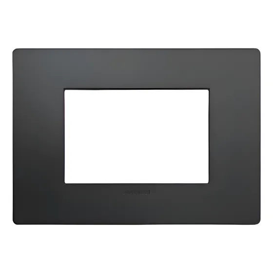 Placa 3 Puestos Sinthesi S33 Noir Mate C/soporte