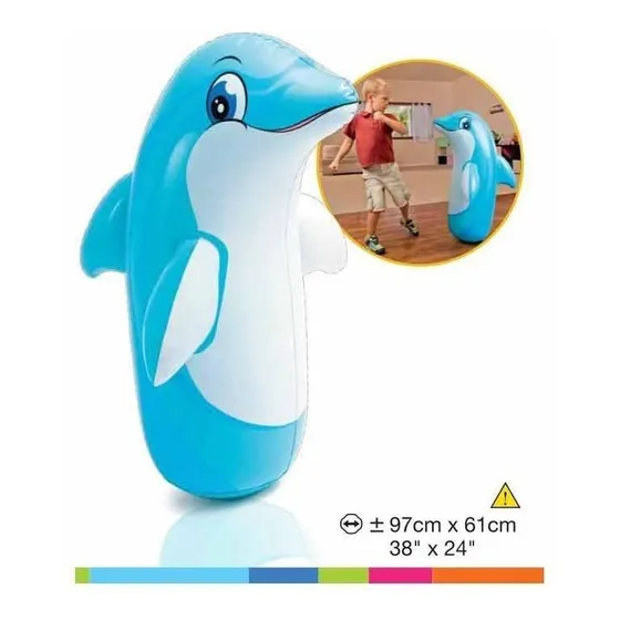 Inflable Porfiado Tumbalin Delfin 3d Infantil