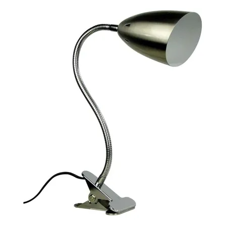 Lámpara Flexible Escritorio Estudio Dibujo Con Clip / 230006 Estructura Gris- 262297 Pantalla Gris- 262297