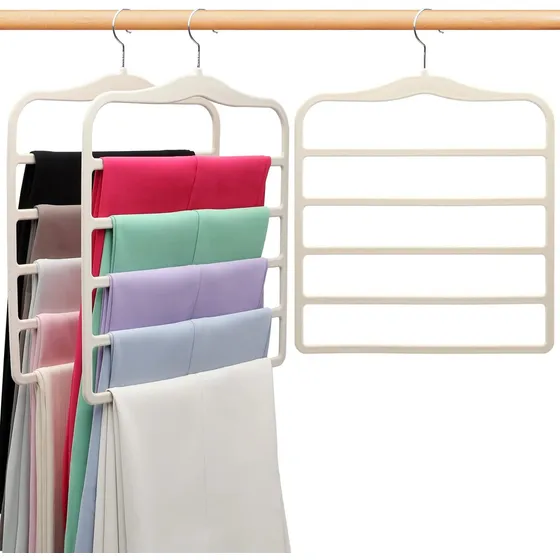 Percha Pantalon Antideslizante Organizador Terciopelo X3