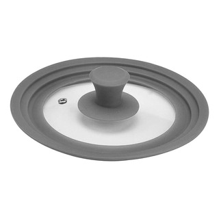 Tapas De Vidrio De Silicona Universales 24 A 26 A 28cm Gris Tapas De Vidrio De Silicona Universales 24 A 26 A 28cm Gris