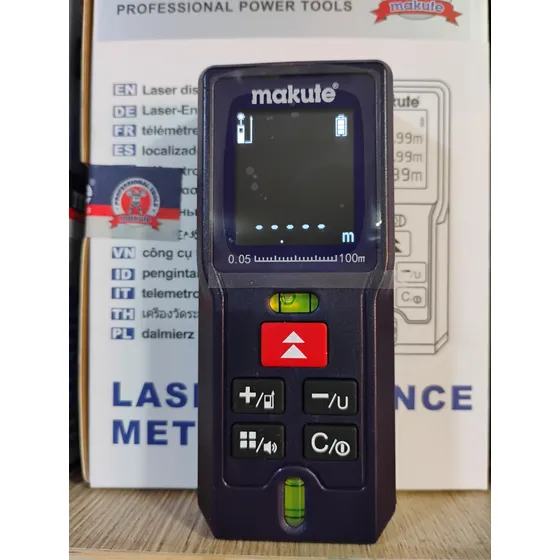 Medidor De Distancia Laser 50m Area Volumen PuLG Pies Makute