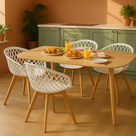 Kit 4 Cadeiras De Jantar La Mobilia Web Wood