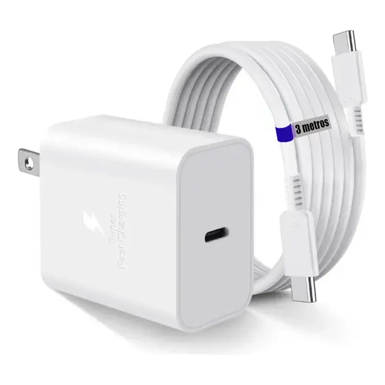 45w Cargador Super Cargar Tipo C Con Cable De 3 Metros 5a Para Samsung S25 Ultra/s24 Ultra/s23 Ultra/s22 Ultra/s21 Ulltra/a56/a55/a36/a26/a16/a06/note20 Ultra Para iPhone 15/16/17 Pro Max
