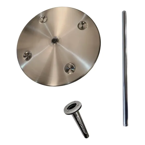Mesa Bar Molhado Aço Inox Escovado 316 + Chumbador