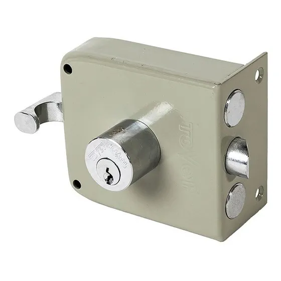 Cerradura Sobreponer Tover L-5n Revertida Pintada Gris