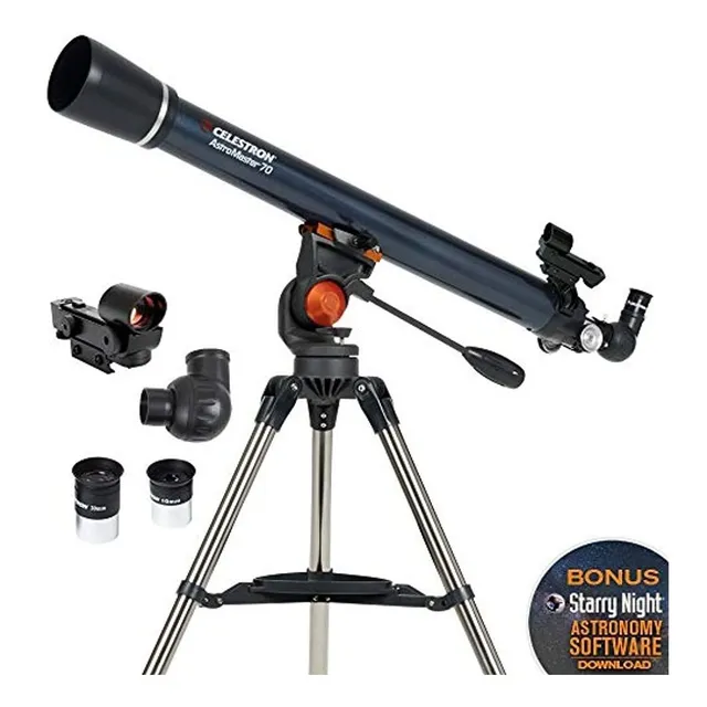 Celestron Astromaster 70az Telescopio Refractor 21061 Color Blue