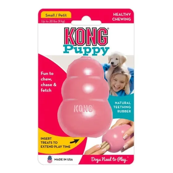 Kong Brinquedo Recheavel cao filhote Puppy Small / P Rosa