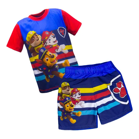 Conjunto De La Patrulla Canina ( Franela Y Short Playero)