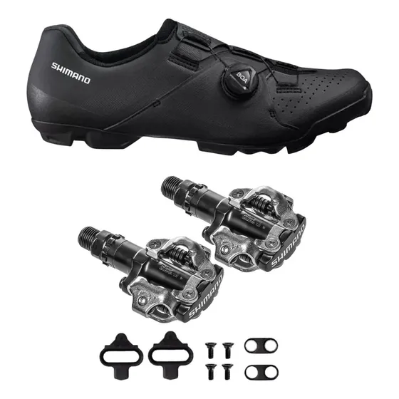Kit Sapatilha Shimano Sh-xc300 + Pedal M520 Clip C/ Tacos
