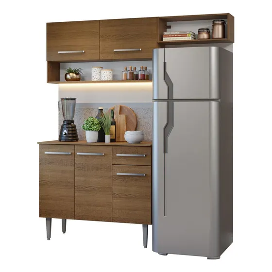Cocina Integral Completa Modular Madesa Emilly 165cm Mm Color Rustic