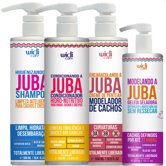 Shampoo, Condicionador, Encaracolando E Geleia Juba