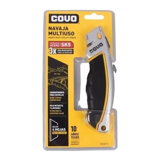 Navaja Multiuso Heavy Duty Covo Exacto Incluye 4 Hojas