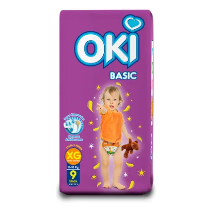 Pañales Oki Basic Extra Grande 9und