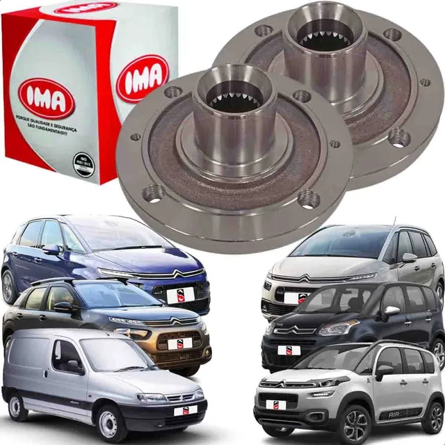 Kit Par 2 Cubo De Roda Dianteiro Original Ima Al911 Citroen